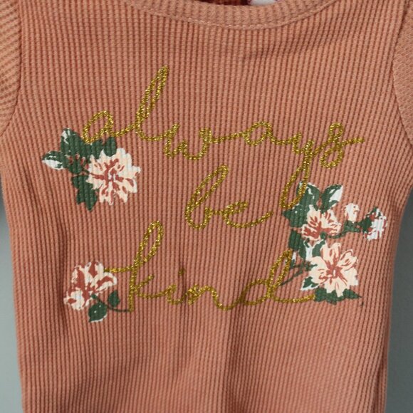 ❄️5/$25🎄Little Lass Size 0-3M L/S Waffle Shirt - Picture 2 of 2